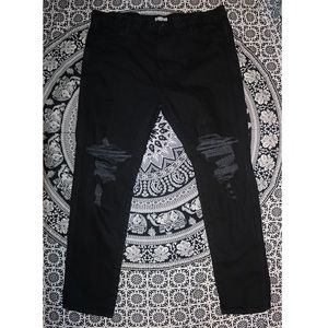 Men’s Enslaved Ripped Jeans in Black (40in waist)